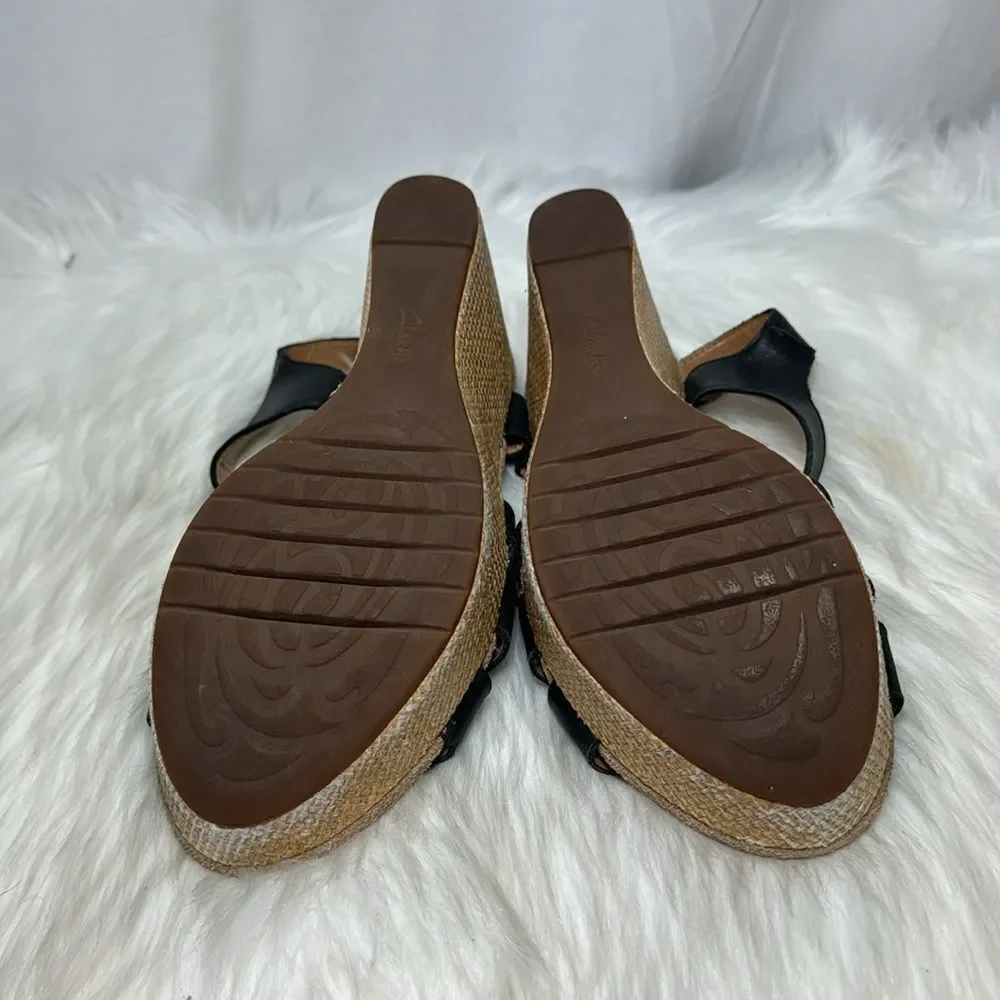 Clarks Artisan Caslynn HARP Wedge Sandals‎ Sz 8